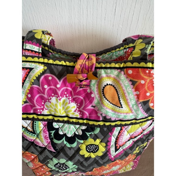 Vera Bradley Quilted Floral Pattern "Ziggy Zinnia" Tote Purse Bag Preloved - Picture 14 of 15